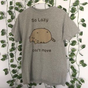 Pusheen T-shirt “so lazy, can’t move”
